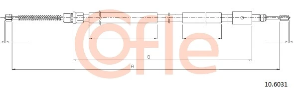 92.10.6031 COFLE Тросик, cтояночный тормоз (фото 3)