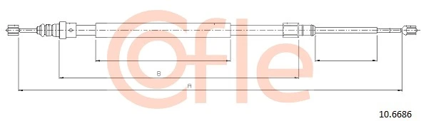 92.10.6686 COFLE Тросик, cтояночный тормоз (фото 3)