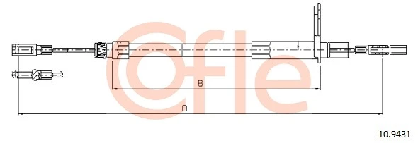 92.10.9431 COFLE Тросик, cтояночный тормоз (фото 3)