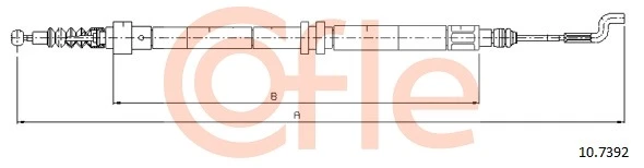 92.10.7392 COFLE Тросик, cтояночный тормоз (фото 3)