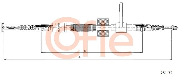 92.251.32 COFLE Тросик, cтояночный тормоз (фото 3)