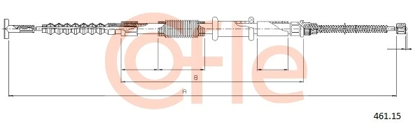 92.461.15 COFLE Тросик, cтояночный тормоз (фото 3)