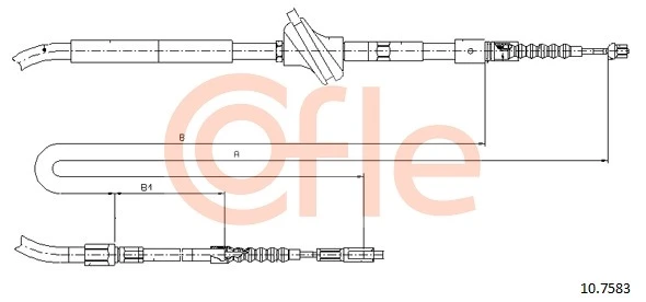 92.10.7583 COFLE Тросик, cтояночный тормоз (фото 3)