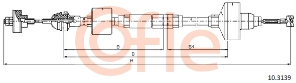 92.10.3139 COFLE Трос, управление сцеплением (фото 2)