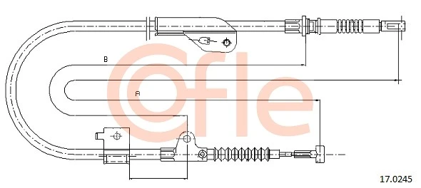 92.17.0245 COFLE Тросик, cтояночный тормоз (фото 3)