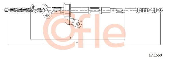 92.17.1550 COFLE Тросик, cтояночный тормоз (фото 3)