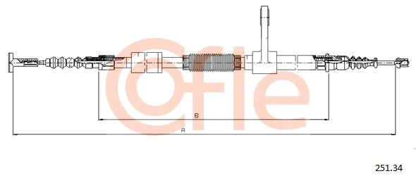251.34 COFLE Тросик, cтояночный тормоз (фото 3)