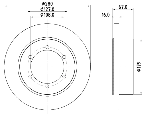 8DD 355 134-881 BEHR/HELLA/PAGID Тормозной диск (фото 1)