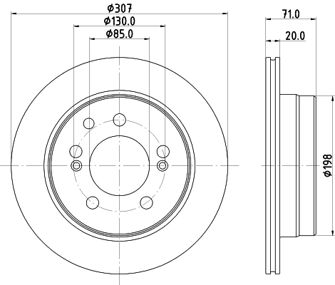 8DD 355 134-911 BEHR/HELLA/PAGID Тормозной диск (фото 1)