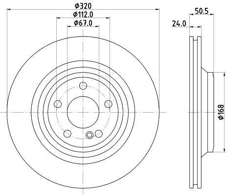 8DD 355 133-251 BEHR/HELLA/PAGID Тормозной диск (фото 1)