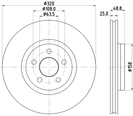 8DD 355 133-561 BEHR/HELLA/PAGID Тормозной диск (фото 1)