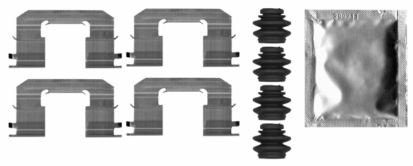 8DZ 355 206-701 BEHR/HELLA/PAGID Комплектующие, колодки дискового тормоза (фото 1)