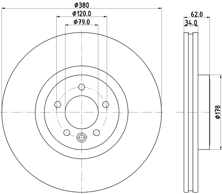 8DD 355 132-951 BEHR/HELLA/PAGID Тормозной диск (фото 1)