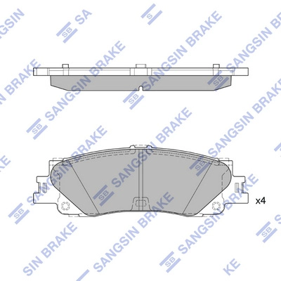 SP4039 HIQ Комплект тормозных колодок, дисковый тормоз (фото 1)