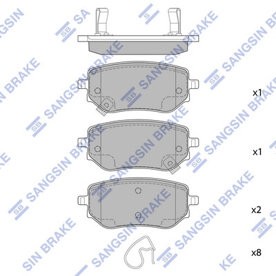 SP4554 HIQ Комплект тормозных колодок, дисковый тормоз (фото 1)