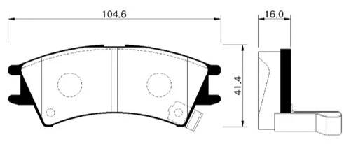 HP0001 HSB GOLD Комплект тормозных колодок, дисковый тормоз (фото 1)