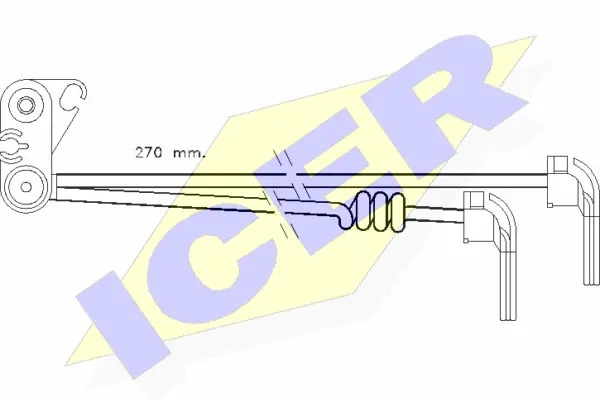 610280 E C ICER Сигнализатор, износ тормозных колодок (фото 1)