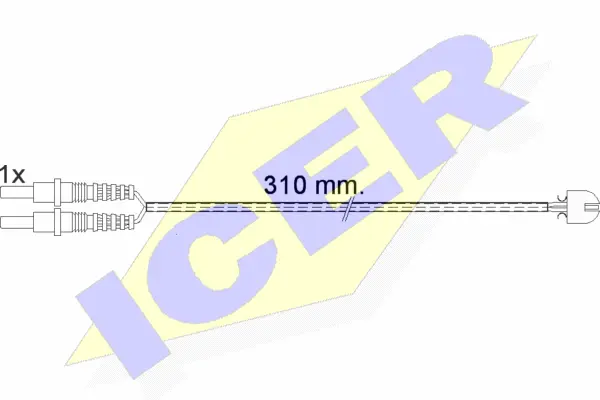 610496 E C ICER Сигнализатор, износ тормозных колодок (фото 1)