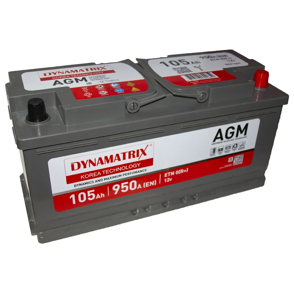 DEK1050 DYNAMAX AGM аккумулятор 12V 105Ah 950A ETN 0(R+) B13 394x175x190 29,4kg (фото 1)