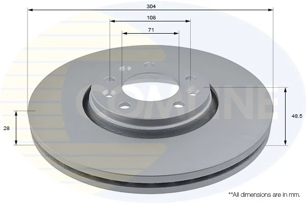 ADC1579V COMLINE Тормозной диск (фото 3)