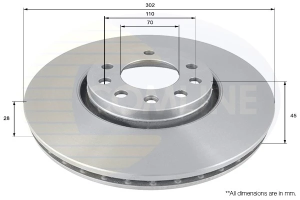 ADC1115V COMLINE Тормозной диск (фото 3)