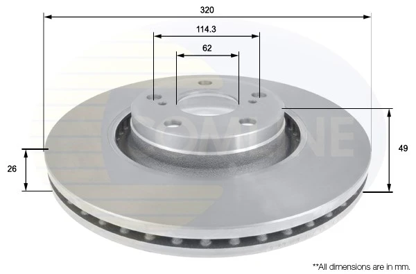 ADC01165V COMLINE Тормозной диск (фото 2)