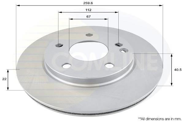 ADC1605V COMLINE Тормозной диск (фото 3)
