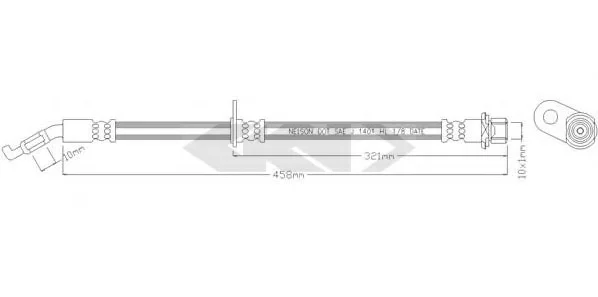 340676 GKN SPIDAN/LOEBRO Тормозной шланг (фото 1)