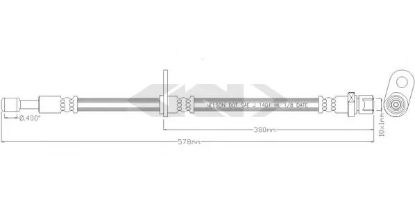 340680 GKN SPIDAN/LOEBRO Тормозной шланг (фото 1)