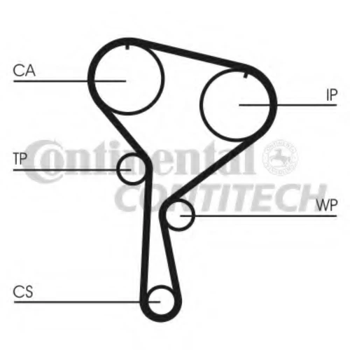 CT1035WP2 CONTITECH Водяной насос + комплект зубчатого ремня (фото 4)