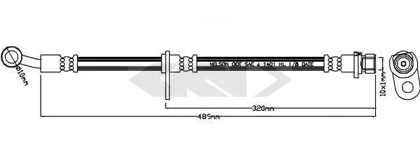 340702 GKN SPIDAN/LOEBRO Тормозной шланг (фото 1)