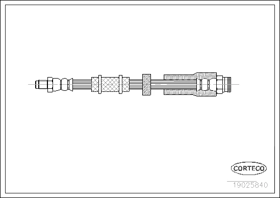 19025840 CORTECO Тормозной шланг (фото 2)