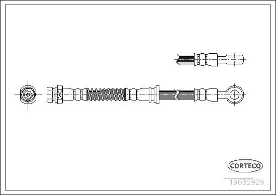 19032929 CORTECO Тормозной шланг (фото 2)