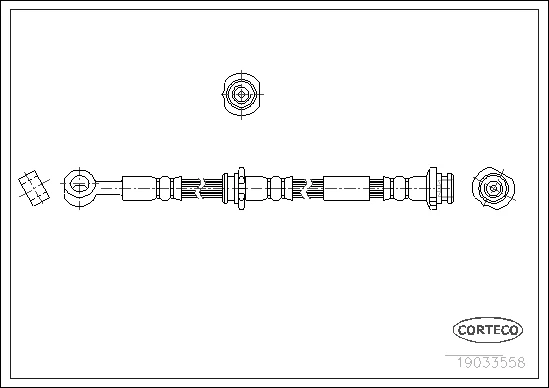 19033558 CORTECO Тормозной шланг (фото 1)