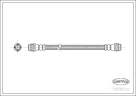 19030136 CORTECO Тормозной шланг (фото 1)