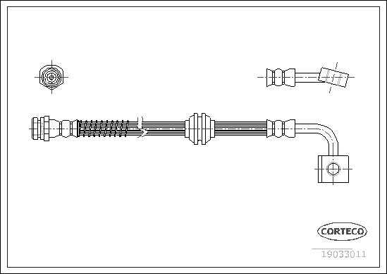 19033011 CORTECO Тормозной шланг (фото 2)