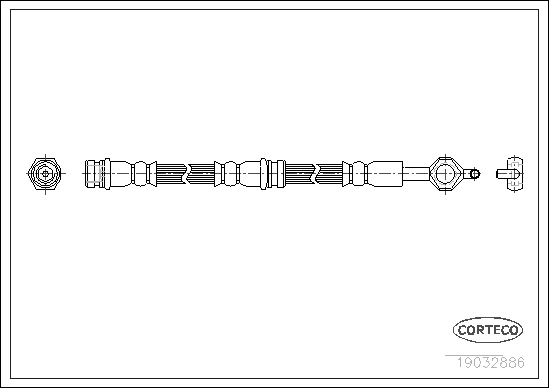 19032886 CORTECO Тормозной шланг (фото 2)