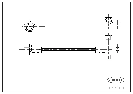19032191 CORTECO Тормозной шланг (фото 1)