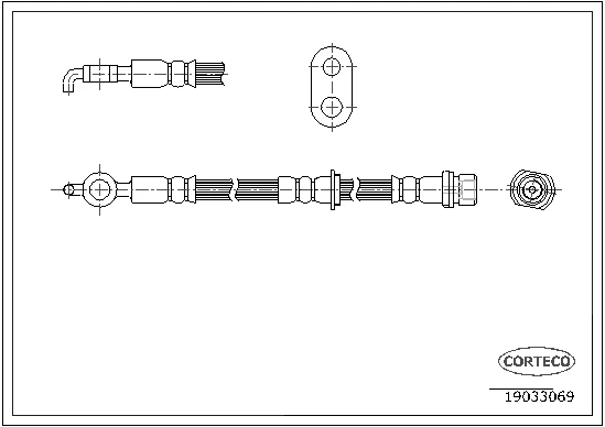 19033069 CORTECO Тормозной шланг (фото 2)