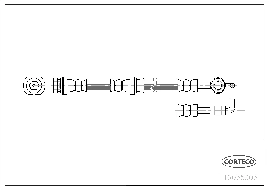 19035303 CORTECO Тормозной шланг (фото 1)