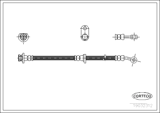 19032312 CORTECO Тормозной шланг (фото 1)