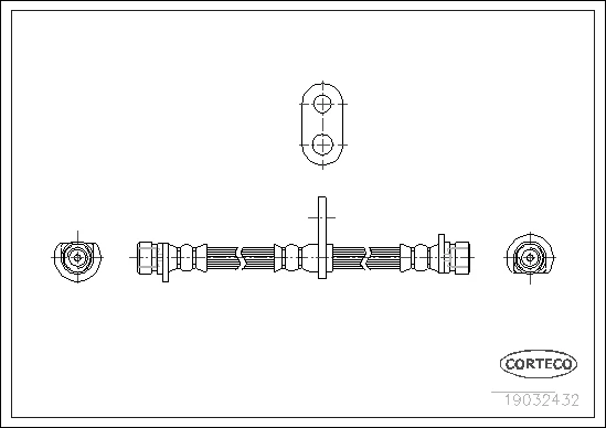 19032432 CORTECO Тормозной шланг (фото 2)