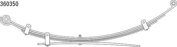 10.360.350.00 CS GERMANY Многолистовая рессора (фото 2)