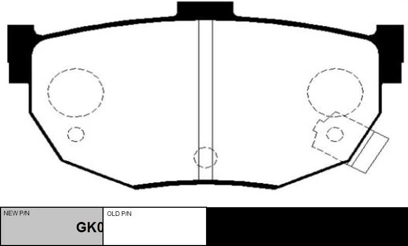 GK0475 CTR Комплект тормозных колодок, дисковый тормоз (фото 6)