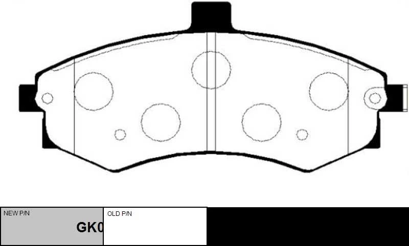 GK0481 CTR Комплект тормозных колодок, дисковый тормоз (фото 2)