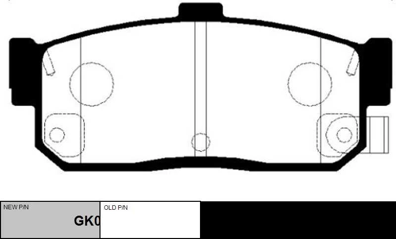 GK0976 CTR Комплект тормозных колодок, дисковый тормоз (фото 2)