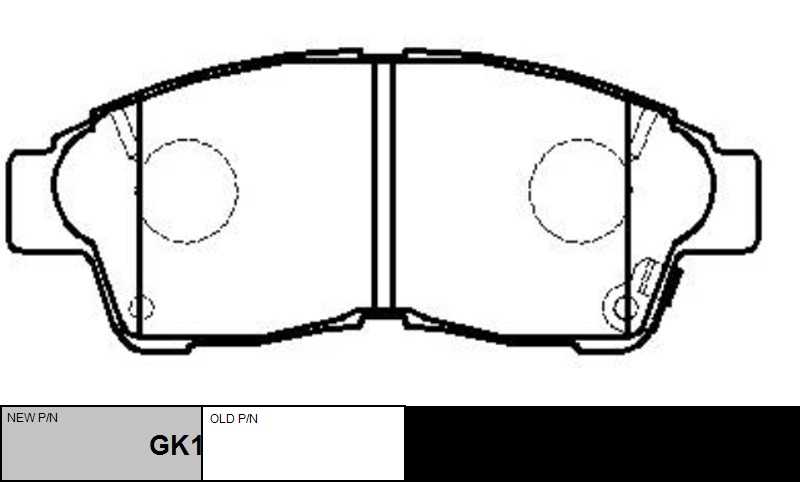 GK1015 CTR Комплект тормозных колодок, дисковый тормоз (фото 6)