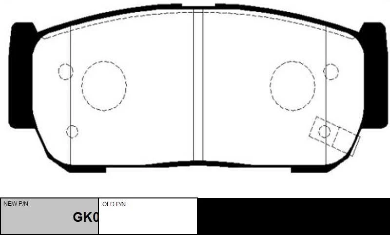 GK0564 CTR Комплект тормозных колодок, дисковый тормоз (фото 2)