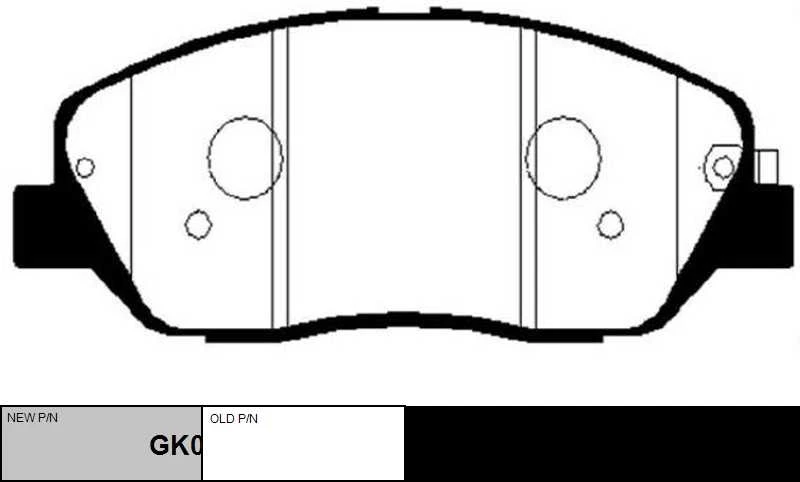 GK0496 CTR Комплект тормозных колодок, дисковый тормоз (фото 6)