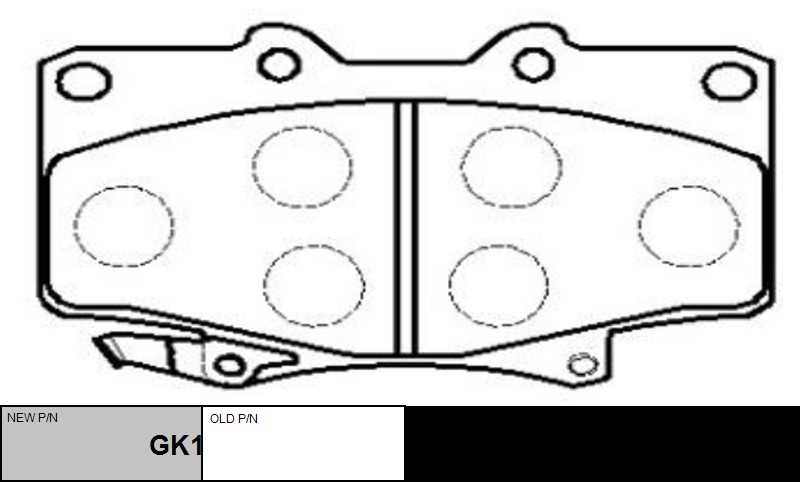 GK1030 CTR Комплект тормозных колодок, дисковый тормоз (фото 2)